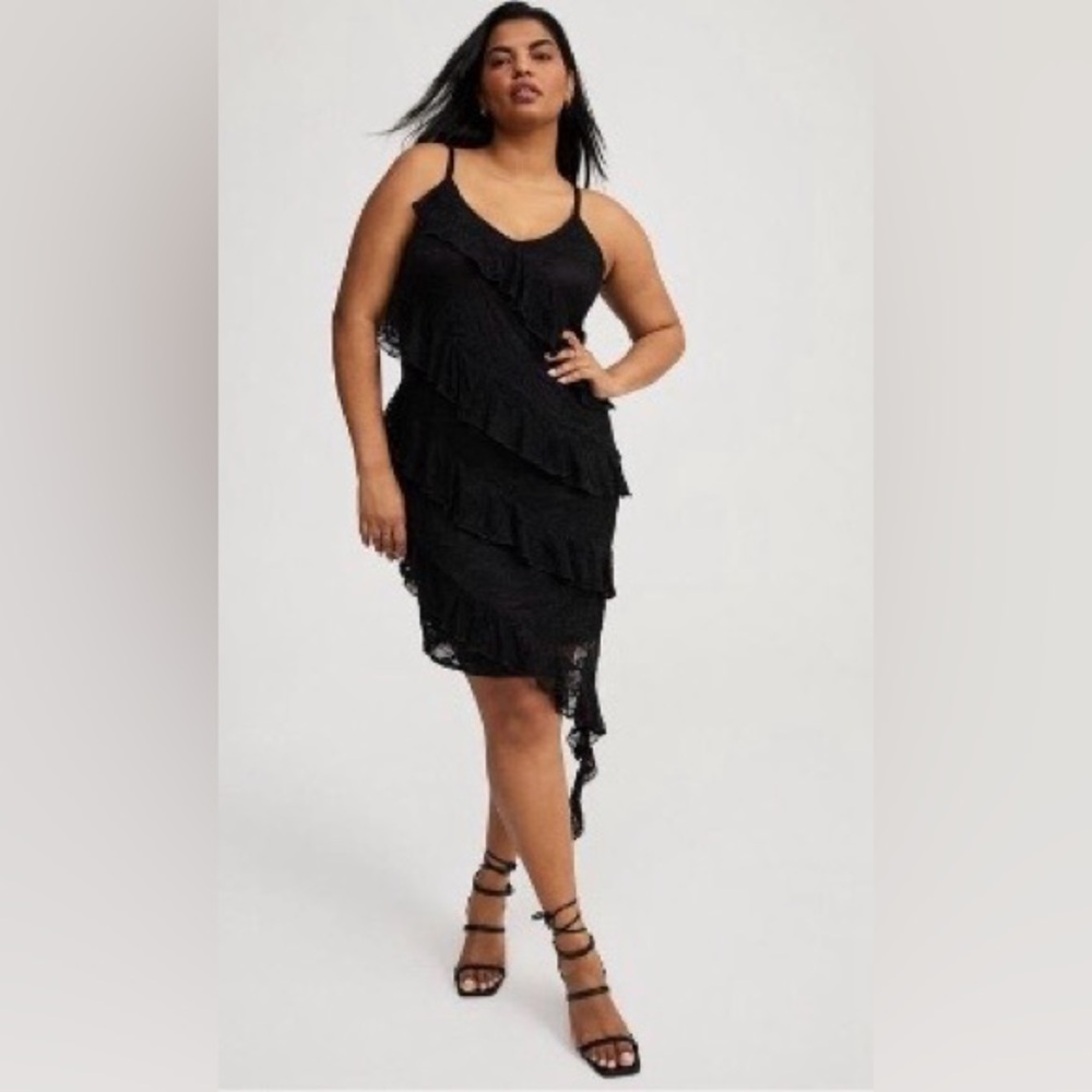 Torrid Asymmetrical Ruffle Dress